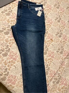 Men’s Dark Blue Denim Jeans Size 42x32 Flag & Anthem